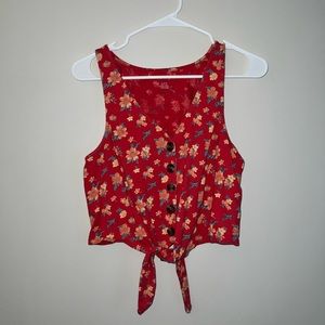 American eagle floral crop top